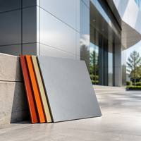 Panneau composite en aluminium ACM moderne résistant aux intempéries, revêtement PVDF, Alucobond gris, revêtement mural extérieur, mur-rideau ACP