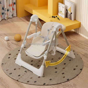 Chaise haute pliable pour bébé avec roues verrouillables, dossier inclinable réglable, double plateau amovible, housse en PU facile à nettoyer, chaise de repas pour tout-petit - Product Image 5
