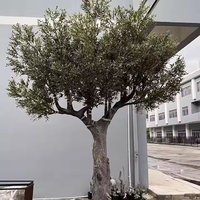 Ensemble réaliste en plastique pour salon de décoration de plantes d'olivier artificiel printanier et vert pour le printemps