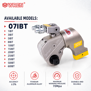 ประแจแรงบิดไฮดรอลิก WREN 07IBT แบบสี่เหลี่ยม ผลิตจากอลูมิเนียมไทเทเนียมอัลลอยด์ น้ำหนักเบา ขนาดกะทัดรัด 700 บาร์ 112 98900 นิวตันเมตร สำหรับขันน็อตหน้าแปลน - Product Image 1