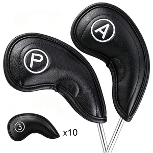 Fundas Magnéticas Profesionales de Diseño Vintage Personalizado para <span class=keywords><strong>Palos</strong></span> de Golf, Juego de Fundas de Cuero PU con Bordado y Logotipo - Product Image 1