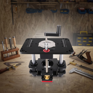 Directo <span class=keywords><strong>de</strong></span> fábrica Tebak W-34 Mesa elevadora para fresadora <span class=keywords><strong>de</strong></span> madera, para herramientas <span class=keywords><strong>de</strong></span> carpintería, para fresadoras <span class=keywords><strong>de</strong></span> 65mm y 69mm, con placa <span class=keywords><strong>de</strong></span> montaje - Product Image 1