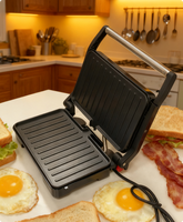 Plancha électrique portable OEM 1000W, grande surface, antiadhésive, barbecue pour steak, poulet, barbecue d'intérieur sans fumée