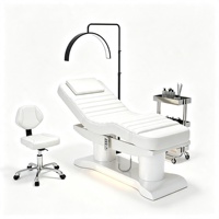 Lit de beauté chauffant électrique, lit de soin du visage réglable, matelas en éponge haute densité, lit de massage spa, lit cosmétique pour extensions de cils