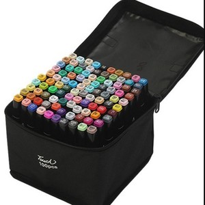 Nhà Máy Thiết Kế Mới 48 80 120 Màu Sắc Kép Lời Khuyên Rượu Dựa Mực Vĩnh Viễn Bút Không Độc Hại Có Rượu Nghệ Thuật Đánh Dấu Với Bàn Chải/PE Lời Khuyên - Product Image 2