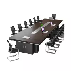 Muebles de oficina Liyu, personalización al por mayor de sala de calidad, escritorio de reuniones de lujo de madera, mesa de conferencias grande moderna - Product Image 6