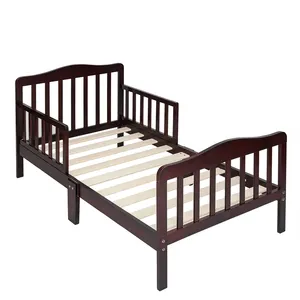 An Toàn Thân Thiện Với Môi Trường Bằng Gỗ Bé Toddler Bed Trẻ Em Nội Thất Phòng Ngủ Với An Toàn Guardrails Bé Bed Cot