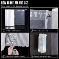 Rouleau de film d'emballage gonflable à colonnes d'air, coussin amortissant, protection contre les chutes, enveloppe à coussin d'air pour bouteille de vin, verrerie