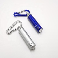 Mini lampe torche LED UV noire rechargeable avec mousqueton, usage industriel, indice de protection IP44, corps en alliage d'aluminium, logo personnalisé