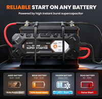 ANCEL BS300 1000A Prolongateur de vie de batterie de démarrage à supercondensateur avec 3 alertes de tension en temps réel pour moteurs essence et diesel 3.5L/3.0T