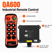 Télécommande radio industrielle LCC QA600, 6 touches, vitesse unique, sans fil, pour palan électrique et grue