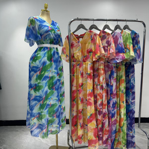 Nouvelle Collection : Robes de Soirée Confortables et Respirantes en Chiffon Imprimé de Dubaï pour Femmes – Tailles Variées, Modèle Tendance - Product Image 2