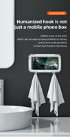 Vente chaude étanche étui de téléphone portable mural boîte de téléphone salle de bain douche universelle support de téléphone