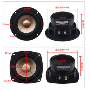 KYYSLB Loa Toàn Dải 30W 4 Inch Loa <span class=keywords><strong>Tweeter</strong></span> Loa Trầm Tầm Trung Loa Giá Sách Sốt Công Suất Cao - Product Image 3