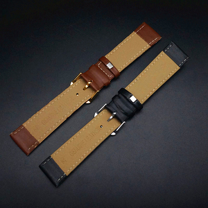 Bracelets de montre en cuir PU populaires en gros pour montre Boucle ardillon noire et marron Design de mode - Product Image 6