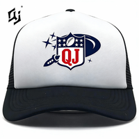 Topi Trucker Jaring 5 Panel OEM untuk Aktivitas Luar Ruangan, Memancing, Grosir, Topi Snapback dengan Cetak Busa, Warna Hitam, Logo Custom