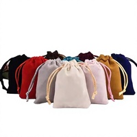 Sac à cordon en velours de luxe personnalisable avec logo, petite pochette pour téléphone, maquillage et articles de toilette, impression sérigraphiée, vente chaude