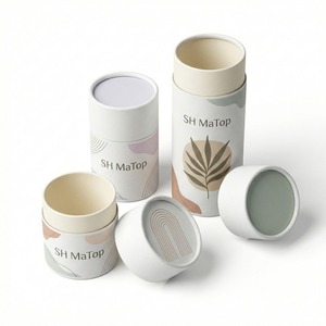 Tube cylindrique en carton <span class=keywords><strong>blanc</strong></span> vierge en gros pour pot de crème de soin - Product Image 3