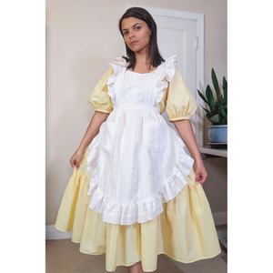 Duolai giáng sinh tạp dề cho mẹ và tôi Nhà Bếp Bộ Quà Tặng nấu ăn <span class=keywords><strong>pinafore</strong></span> Trắng Ruffle Tạp dề dành cho người lớn trẻ em Bông tạp dề - Product Image 1