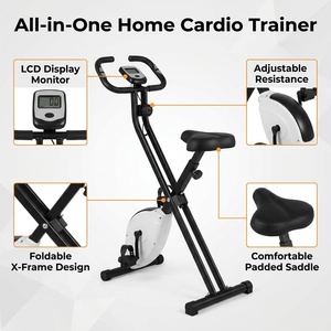 Vélo <span class=keywords><strong>d</strong></span>'exercice magnétique pliable ultra silencieux, vélo <span class=keywords><strong>d</strong></span>'<span class=keywords><strong>appartement</strong></span> à cadre en X avec écran LCD pour entraînement cardio à domicile - Product Image 6