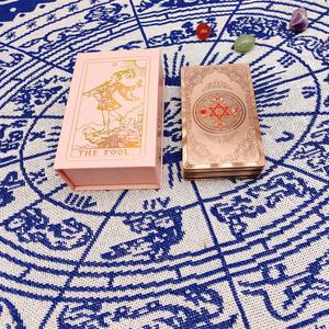 Cubierta <span class=keywords><strong>de</strong></span> cartas impermeable <span class=keywords><strong>de</strong></span> oráculo rosa, lámina dorada, cartas <span class=keywords><strong>de</strong></span> adivinación <span class=keywords><strong>de</strong></span> plástico, <span class=keywords><strong>juego</strong></span> <span class=keywords><strong>de</strong></span> <span class=keywords><strong>mesa</strong></span> misterioso para aplicaciones familiares - Product Image 4