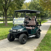 Voiturette de golf électrique 4 places avec boîte de rangement arrière, couleur de carrosserie personnalisable et rangement supplémentaire, batterie lithium 72V, homologuée DOT