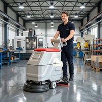 BAIYIJIE Autolaveuse électrique autoportée haute pression 24V, lavage, frottement et séchage tout-en-un, pour un travail simplifié