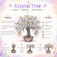 Arbre en cristal naturel avec base en tranches d'agate, arbre à argent en cristal d'améthyste, base en tranches d'agate pour la prospérité, décoration d'arbre en cristal