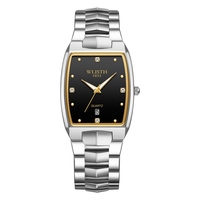 WLISTH Relogio Masculino montre hommes femmes montres carrées Top marque de luxe Quartz doré acier inoxydable montre-bracelet étanche