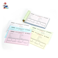 Carnet de reçus portable en papier couché imprimé offset, avec logo personnalisé, 2,75x6 pouces, 50 feuillets autocopiants en 2 exemplaires, pour boutiques de créations artisanales