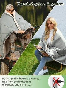 Dicke Camping-Heizdecke mit <span class=keywords><strong>3</strong></span>-stufiger Temperaturregelung, tragbare beheizbare Decke, Schal für Schulter und Nacken - Product Image 6