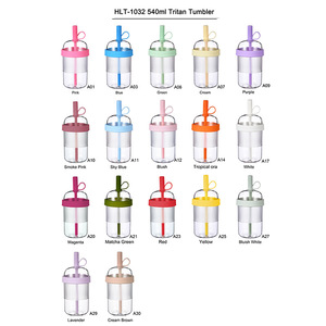 Nuevo Vaso Tritan <span class=keywords><strong>de</strong></span> 540ml con Pajita para Té con Leche y Café, Multicolor, Portátil, Ecológico, 2026 - Product Image 3