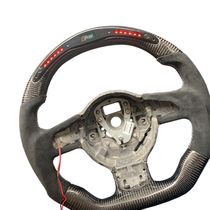Volant en fibre de carbone avec éclairage LED Alcanta <span class=keywords><strong>Ra</strong></span> personnalisé en gros de l'usine CCE, finition brillante, design léger pour <span class=keywords><strong>Audi</strong></span> TT - Product Image 1