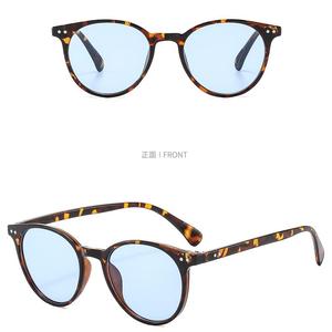 Occhiali da vista vintage rotondi effetto tartaruga, lenti blu chiaro anti luce blu, montatura in acetato, occhiali da sole per uomo e donna - Product Image 2
