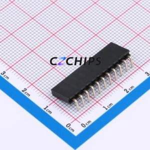 XDM254-1-11-W-8.5-G0 Pin Socket Bent Lead Through Hole,P=2.54mm Connector 1x11P 2.54mm Square Hole Right Angle Insert - Product Image 2