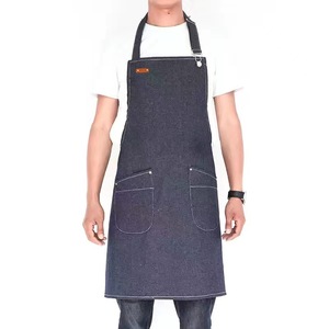 Tablier de cuisine professionnel en jean pour femme 2025 OEM, réglable, avec logo personnalisé, pour chef <span class=keywords><strong>cuisinier</strong></span> - Product Image 5