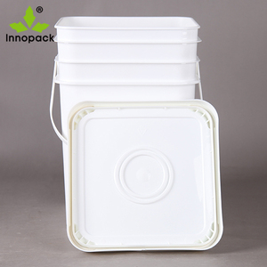 Seau en plastique recyclable de qualité alimentaire carré de 20 L, 5 gallons, Innopack - Product Image 2