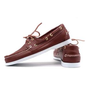 Chaussures <span class=keywords><strong>Bateau</strong></span> Spinnaker <span class=keywords><strong>Homme</strong></span> Cousues Main à Lacets et à Enfiler en <span class=keywords><strong>Cuir</strong></span> Véritable Huilé <span class=keywords><strong>Marron</strong></span> Clair, Plateforme Légère, Printemps, Unisexe - Product Image 6