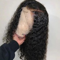 Perruques bouclées profondes en gros pour femmes noires, cheveux vierges brésiliens bruts doublement étirés, perruque frontale en dentelle HD 13x4 pré-épilée avec baby hair