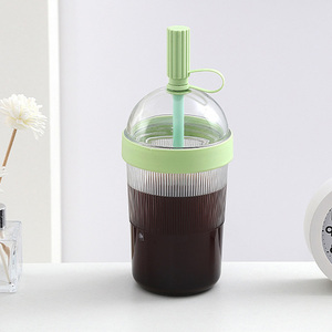 Nuevo Vaso Tritan con Asa, Reutilizable, Ecológico, Impermeable, Térmico, Multicolor, Portátil para Viajes, para Leche y Té - Product Image 2