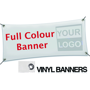 Water-Repellent PVC Flex Vinyl Fence Personalized UV Printed Promotional Flags & Banners for Outdoor Events Colorful Durable