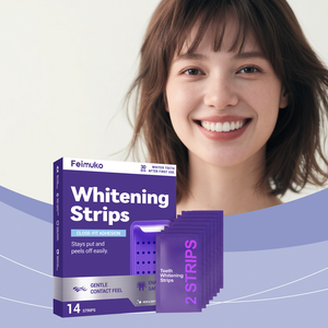 Tiras blanqueadoras de dientes luminosas de color morado, fáciles de usar, portátiles para uso doméstico, cuidado bucal suave - Product Image 2