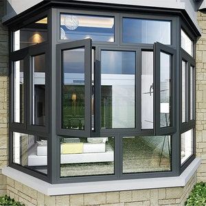 Fenêtre à battant moderne pour extérieur de salle de bain, <span class=keywords><strong>double</strong></span> <span class=keywords><strong>vitrage</strong></span> Low-E, cadre en aluminium, verre trempé, certifiée Energy Star - Product Image 1