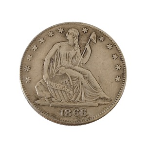 Moneda Conmemorativa de Medio Dólar Estadounidense con <span class=keywords><strong>Motto</strong></span> 1866-1879, Réplica Plateada en Plata, Acabado P Mint - Product Image 1