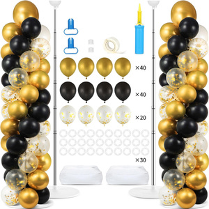 <strong>2</strong> Sets Arch Backdrop Tower <strong>Balloon</strong> Garland with Base Accessories for Floor Decoration Party Wedding <strong>Balloon</strong>+arch+stand - Product Image 1