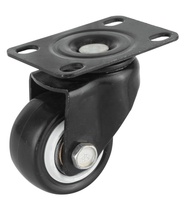 WBD Roulettes et roues durables noires en PVC de 2 pouces et 50mm pour table
