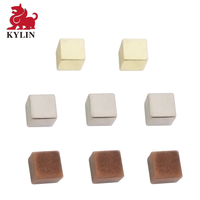 Mini blocs de jeu en métal multicolores personnalisables avec un design durable et écologique pour les jeux de société en famille, emballage en boîte cadeau