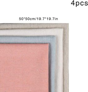 Couture en lin naturel, tissu pour broderie <span class=keywords><strong>de</strong></span> couleur unie, points <span class=keywords><strong>de</strong></span> <span class=keywords><strong>croix</strong></span>, <span class=keywords><strong>aida</strong></span>, pour la fabrication <span class=keywords><strong>de</strong></span> vêtement, décoration artisanale pour le bricolage - Product Image 2