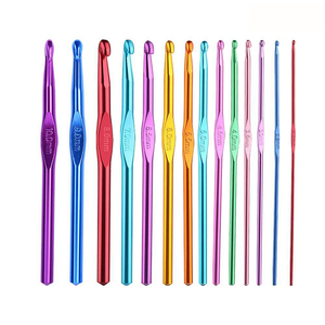 <strong>Wholesale</strong> Colorful Multiple Sizes Aluminum 2.0-10.0mm <strong>Crochet</strong> With Single Head <strong>Hook</strong> Knitting Knit Needles Set OPP Bag Packaging
