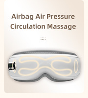 Masseur oculaire sans fil rechargeable avec chaleur et pression d'air, masque oculaire pliable avec musique Bluetooth pour soulager la fatigue